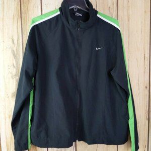 Nike Golf  Black Athletic Full Zip Windbreaker Jacket Size XL 1618